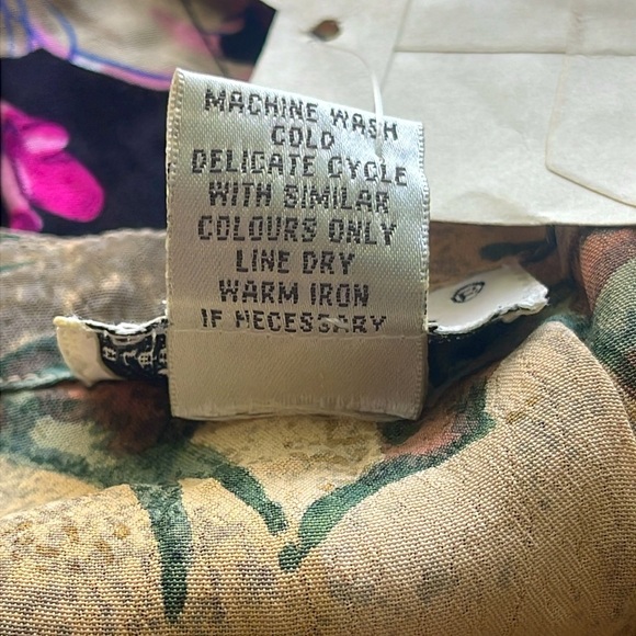 NWT Vintage Adini Button Down Sheer Safari Shirt Size S/M NWT - Picture 4 of 5